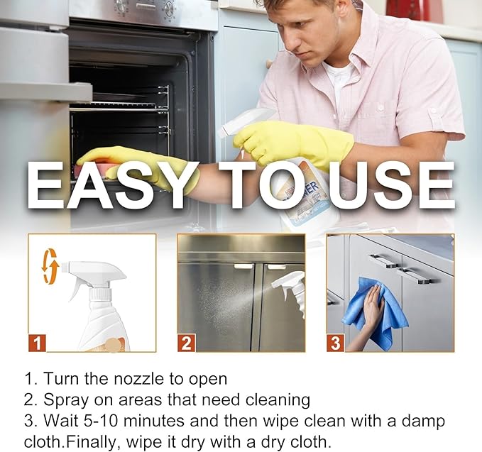 Powerful Kitchen Oil Cleaner - Remove Stubborn Grease Rust And Stains Effortlessly(2PCS)