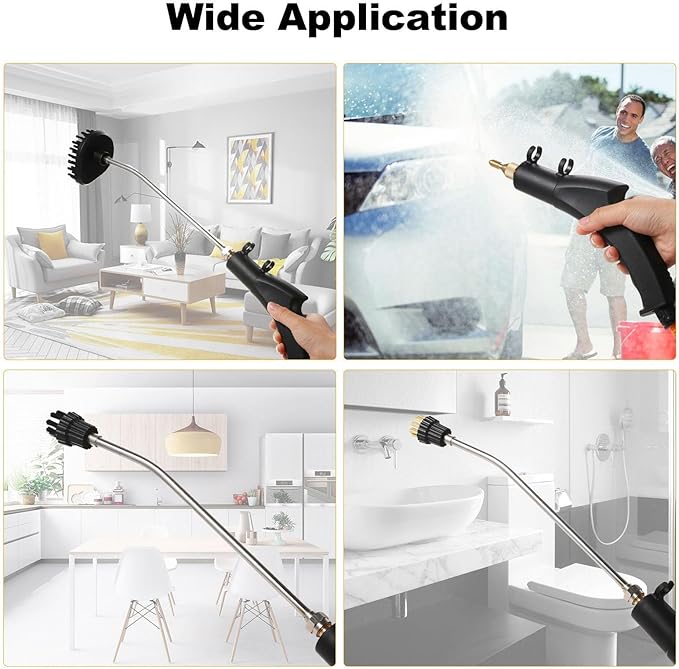 2500W High Temperature Steam Cleaner with 3 Brush Heads Handheld Household Cleaning Machine Suitable for Kitchen Furniture Bathroom Car
