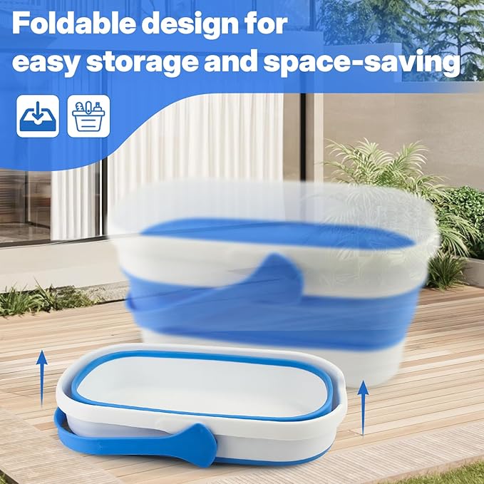 Window Cleaning Kit with Collapsible Bucket 3 Gallon 14 Window Squeegee and 15 Scrubber with 61 Long Handle Professional Window Washing Kit Cleaner Tool for Home Outdoor Office Commercial Use