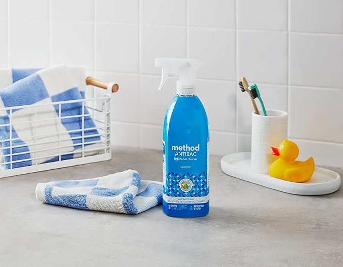 Method Antibacterial Bathroom Cleaner Kills 99.9% of household germs Spearmint 28 Fl Oz 4 pack