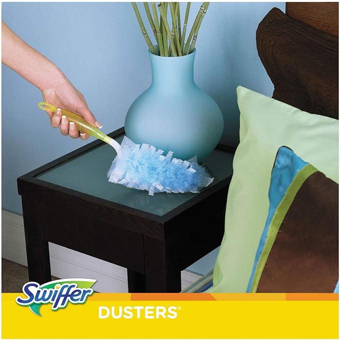 Swiffer 21459CT Refill Dusters Dust Lock Fiber Light Blue Unscented 10/Box 4 Box/Carton