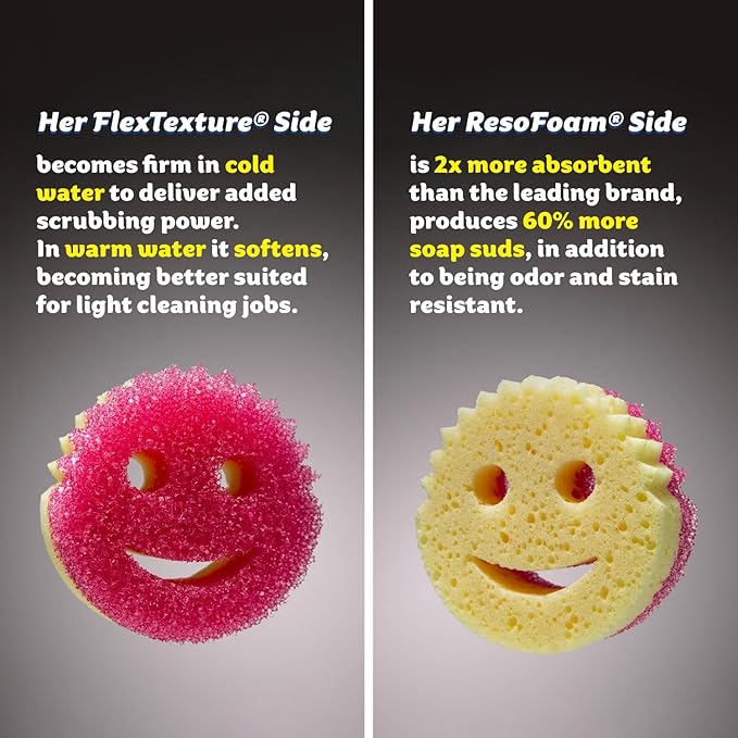 Scrub Daddy Sponges &amp PowerPaste XL Value Pack - 4 Scrub Mommy Multipurpose Dish Sponges &amp PowerPaste XL All-Purpose Cleaning Paste - Scratch-Free Multi-Surface Household Cleaning Supplies Ki