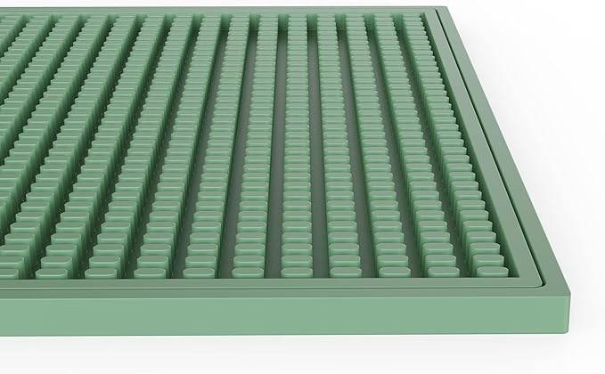 WAFT YEARN 18inX12in Bar Mat Dish Drying Mat Cocktail Service Spill Mats Bartending Countertop Kitchen Coffee Bar Silicone Non Slip Durable Flexible Absorbent Spill Resistant Rubber Heavy Duty Green