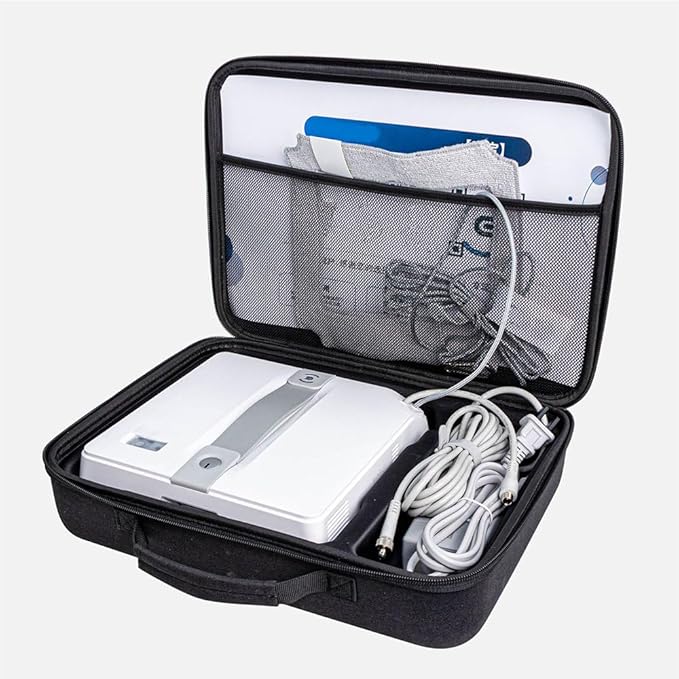 EVA Hard Shell Carrying Case for Ecovacs Mini Window Cleaning Robot Protective Storage Bag Box (Black)
