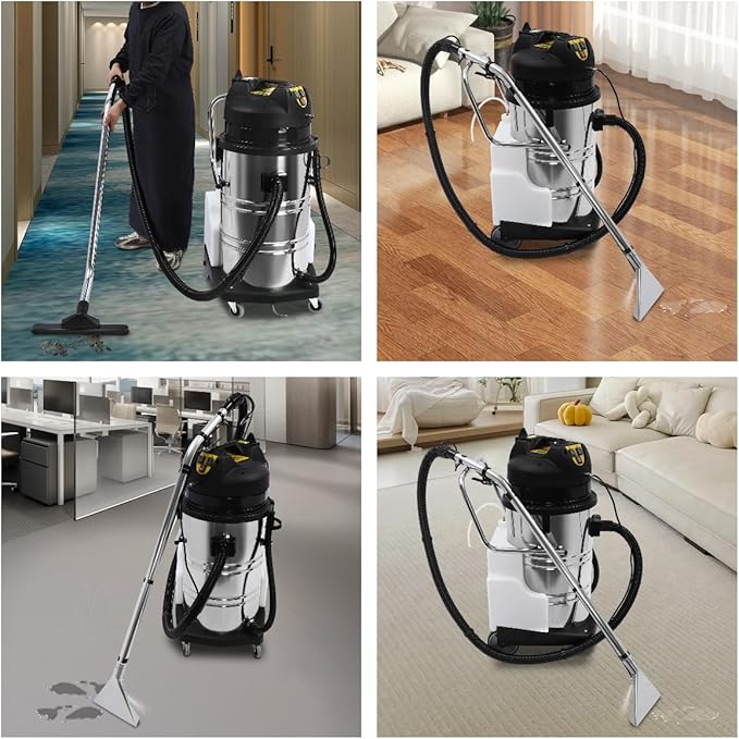 80L Commercial Carpet Cleaner Upholstery Cleaner Machine Carpet Extractor for Car Detailing Extractor Cleaning Machine for Carpet Cleaning Wet Dry Vacuum Cleaner Sofa Cleaner