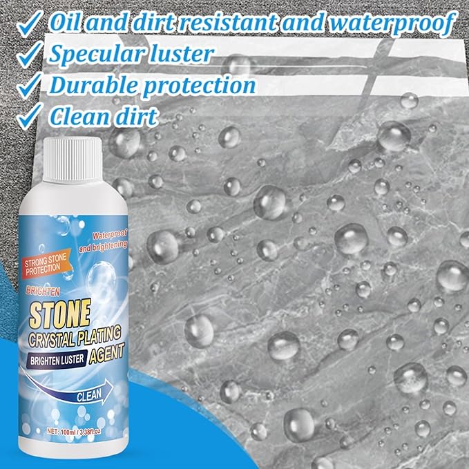 Mdcozyfun Stone Stain RemoverGranite Countertop CleanerStone Crystal Plating Agent All Purpose Stone Cleaner and Polis for Marble Granite Quartz and More /838