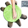 Floor Turtle Foot Mop 4 Sizes Cute Double-Sided Turtle-Shaped Floor Cleaning Pad with A rag for Dust and Hair Washable Reusable Foot Cleaner for Home and Office Floors (19.68 in)