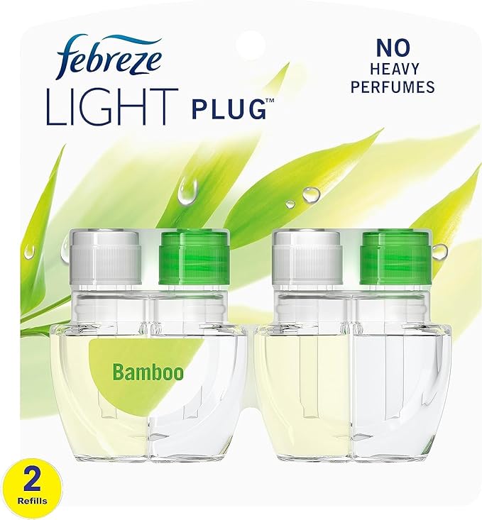 Febreze Plug with Fade Defy Technology Air Freshener (2) of 0.87 fl oz Refills (Bamboo)