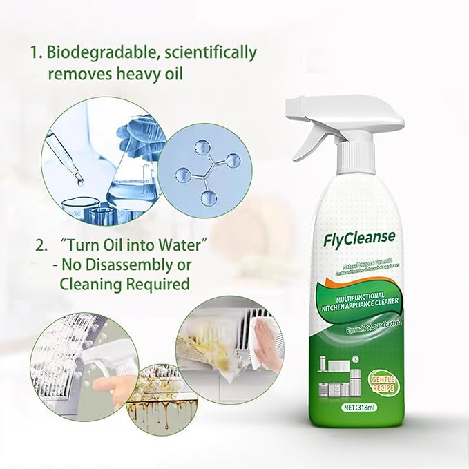 Ion Kitchen Cleaner Stain Remover Spray Kitchen Multi-purpose Foam Cleaner Spray Kitchen Oil Stains Cleaner for Appliance/Hold/Oven/Stove/Sink Range Hood