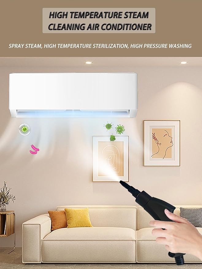Steam Carpet Cleaning Machine with 1000ml Capacity and 11 AccessoriesIntelligent Anti-Burn-Dry Function for CarpetBathroom and Windows
