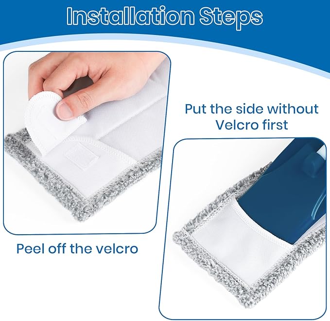 Mirofiebr Dust Mop with 3 PCS Washable Mop Pads and Extendable 57” Long Handle Multifunction Floor Mop for HardwoodMarbleLaminateTile Floor Mopping
