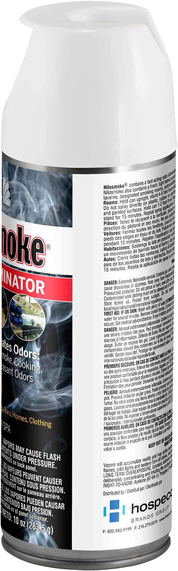 Nilosmoke Tobacco and Smoke Odor Eliminator aerosol by Nilodor 05460-10 oz. Hand Held Aerosol (Pack of 2)