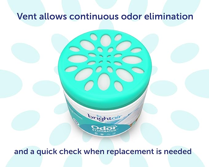 Bright Air 14 oz. Super Odor Eliminator For Medium-Size Spaces Linen &amp Spring Breeze Scent Case of 6 Air Freshener Natural Essential Oils Lasts Up to 90 Days Each