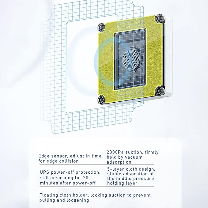 Automatic Water Spray Window Cleaning Robot with Remote Control Smart Glass Cleaner with Strong Suction &amp Anti-Fall for Indoor Outdoor Windows Tile Ceiling