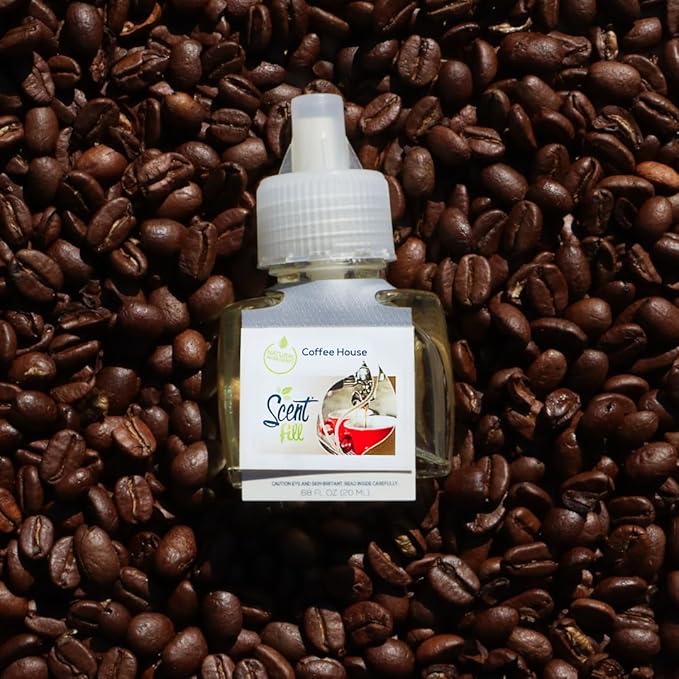 Scent Fill Coffee House Plug in Air Freshener 4 Scented Oil Refills