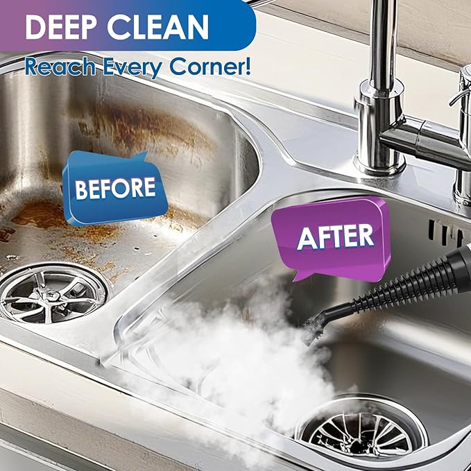 Handheld Steam Cleaner with 14-Piece Accessory Set Steam Cleaner for Home Use Portable Steamer for Cleaning Car Upholstery Tile Grout Home