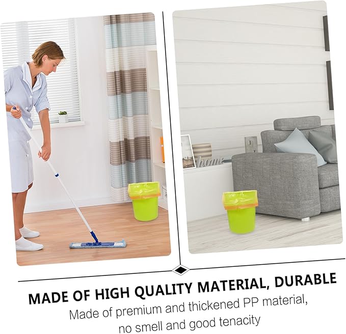10 Packs Disposable Drawstring Trash Bags Each Sturdy Plastic Waste Container Bags with Handles Heavy-duty Rubbish Liners for Kitchen Bathroom Home Use Total