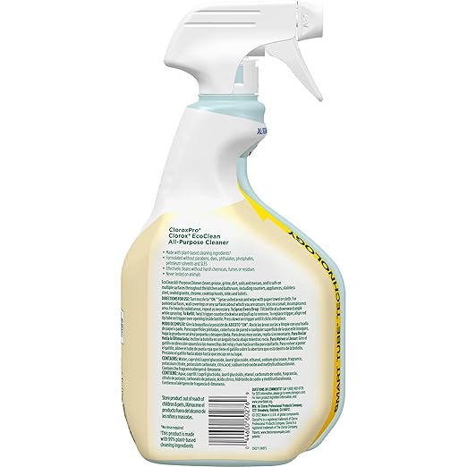 CloroxPro Clorox EcoClean All-Purpose Cleaner Spray Bottle 32 Fluid Ounces Pack of 9