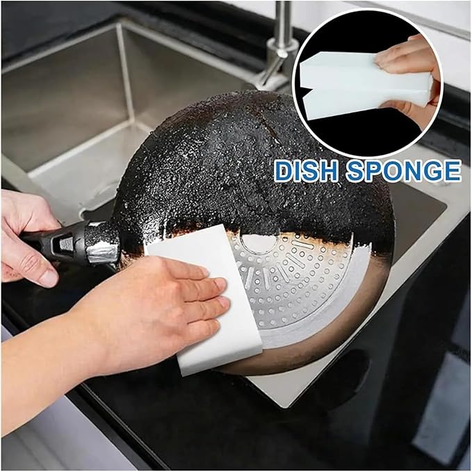 20/50/100pcs Kitchen Sponge Wipe Cleaner Cleaning Dishwasher Bathroom Tool Brush(100pcs white)