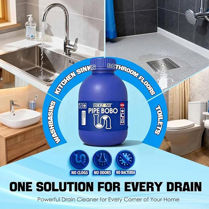 Pipe Bobo Drain Cleaner - Pipe Bobo Drain Cleaning Powerful Unclogging Clog Remover Shower Tub Compatible with All Pipe (4Pcs Fl Oz 53.6)