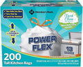 Member's Mark Tall Kitchen Drawstring Bags (13 Gallon 200 Count) - Fresh Scent