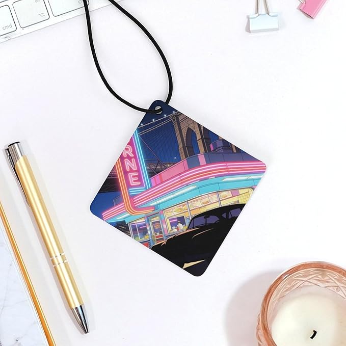 5PCS Car Air Freshener Hanging Personalized Double Sided Vintage Cars Car Fresheners Long Lasting New Cars Scents Cute Automotive Freshies for Closets Drawers (tea)