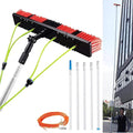 Window Cleaner Kit 5-12m Window Cleaning Pole Water/Hose Fed Pole Window Cleaning Brush Equipment Cleaning Photovoltaic and Solar Panels12m Rod/50cm Brush Head