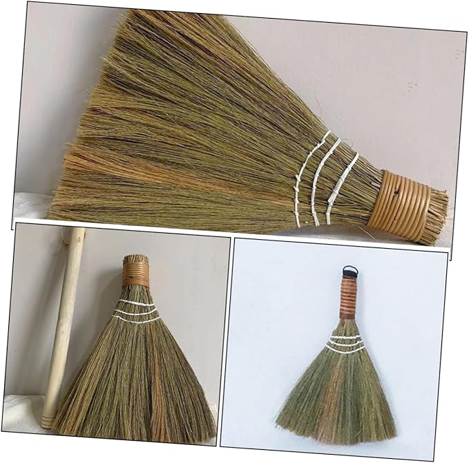 Ciieeo 2pcs Cleaning Broom Portable Tabletop Sweeper Rustic Dustpan Broom for Home Farmhouse Decor Detachable Handle for