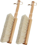 Horsehair Hand Brush Soft Bristles for Woodworking Car Detailing Furniture Beech Wood Handle 12 Inch Long (2pcs)