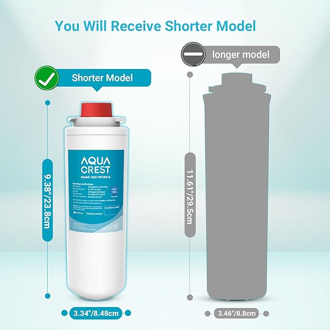 [WITH CHIP] AQUA CREST WF283-R Replacement for Elkay® 51300C Compatible with Elkay® ezH20® and Halsey Taylor® Bottle Filling Stations NSF/ANSI 42 Reduces Chlorine Bad Taste &amp Odor 1 Pack