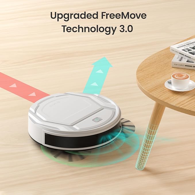 Lefant Robot Vacuum Cleaner Strong Suction 120 Mins Runtime Slim Low Noise Automatic Self-Charging Wi-Fi/App/Alexa Control Ideal for Pet Hair Hard Floor and Daily Cleaning M210