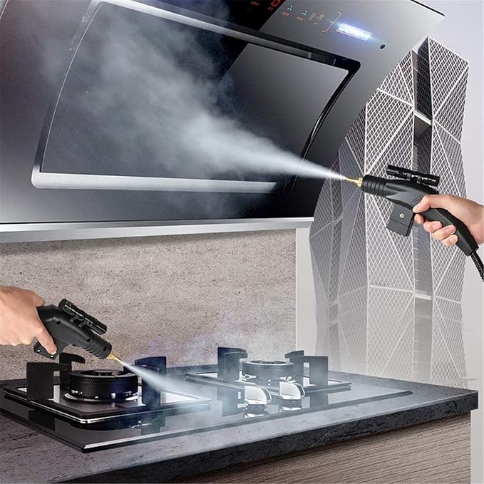ERTYU High Pressure Steam Cleaner 1600W Electric High Pressure Steam Cleaning Portable Handheld Steamer Cleaner Mobile Steam for Home Use Furniture Car