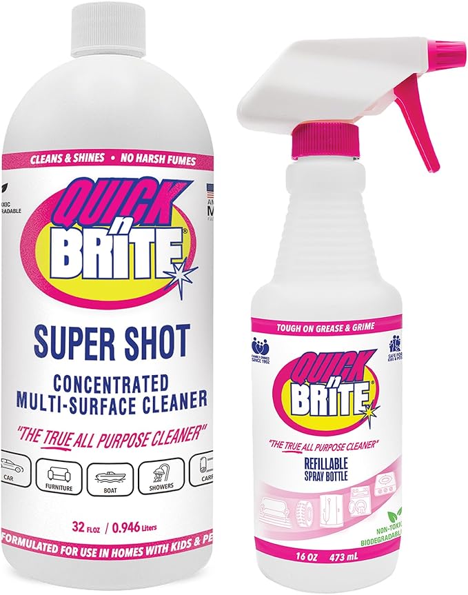 Quick 'n Brite Super Shot Liquid Cleaner True All Purpose Cleaner Concentrated 32 oz