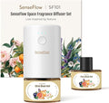 SF101 Pro Plug In Air Freshener Waterless Essential Oil Diffuser Non-Toxic Aroma Diffuser Adjustable 120-Day Natural Scent Mist Covers 1000 Sq Ft- Free 30ml Citrus Bloom Noir