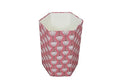 Generic 3.3 Gallon Cotton Hand Block Printed Paper Waste Basket |Small Decorative Trash Can for Housewarming Gifts in Living Room Bedroom Bathroom | Eco-Friendly Plastic-Free (1 PINK LOTS)