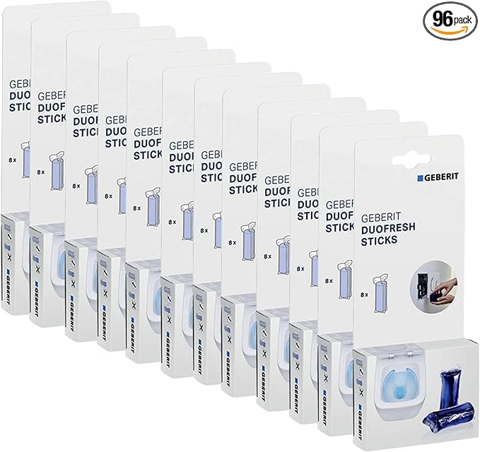 Geberit Duofresh Sticks Toilet Stones Fresh Fragrance and Hygienic Cleanliness Blue Pack of 96 Toilet Cleaner Cleaning Device Toilet Tabs