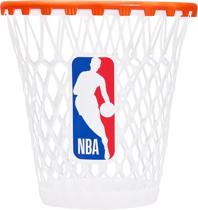 Franklin Sports NBA Mini Hoop Waste Bin – 11 Basketball-Themed Trash Can with Removable Rim for Kids’ Rooms Dorms and Fun Indoor Paper Toss Play – Official NBA Branding Practical &amp Playful Des