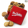 Mrs. Fields 24 Nibblers Bite-Sized Cookies Signature Tin - Assorted with 4 Classic Cookie Flavors