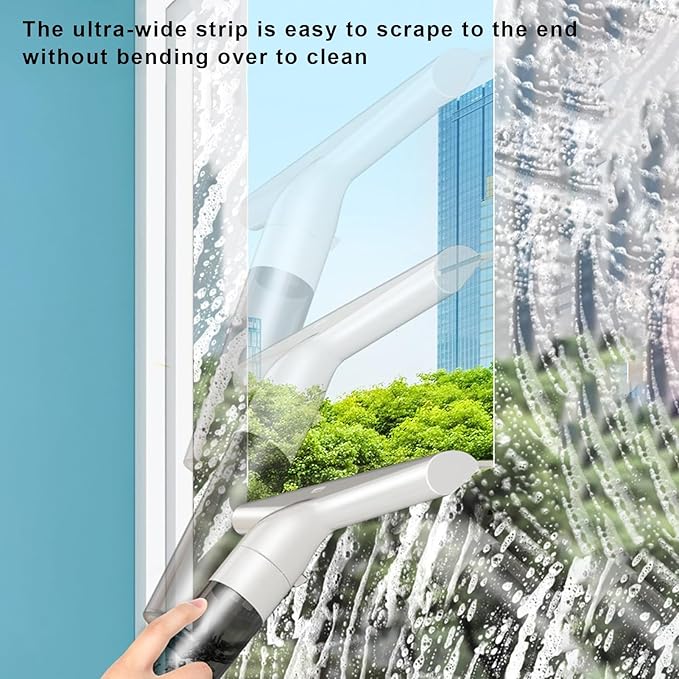 Window Squeegee Retractable Window Cleaner with Sprayer Long Handle Design Water Absorption Versatile Use Effective Squeegee Window Cleaning Tool C