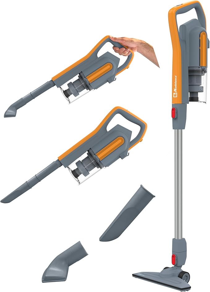 Koblenz Atlas Stick Vac 3-in-1 Cyclonic Vacuum Cleaner HEPA Filtration 600W Motor 1 L Dust Cup Long Corded Stick Vacuum for All Surfaces SVK-160
