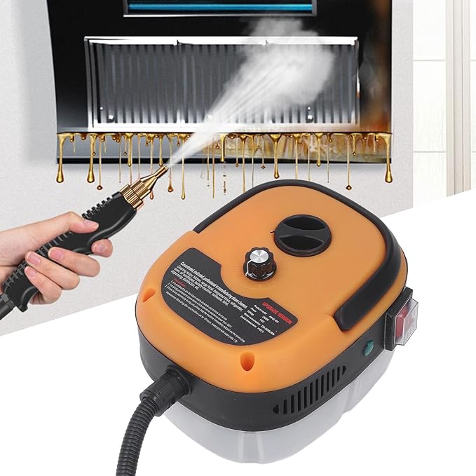 High Pressure Steam Cleaner 2500W Portable Handheld Steam Cleaning Machine with Brush Heads High Temperature Circuit for Kitchen Furniture Bathroom Car (US Plug 110V)