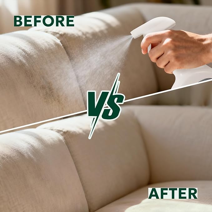 Couch Cleaner &amp Stain Remover Spray: Strength Multi-Surface Upholstery Cleaner - Pet-Safe Non-Toxic Quick-Drying for Fabric Sofas Carpet Furniture Couches &amp Car Interiors