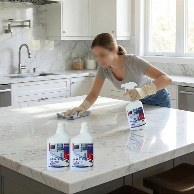 500ml Marble Cleaner And Polish - Effortlessly Removes Stains And Scratches Restores Shine For Countertops Floors Tiles(1 PCS)