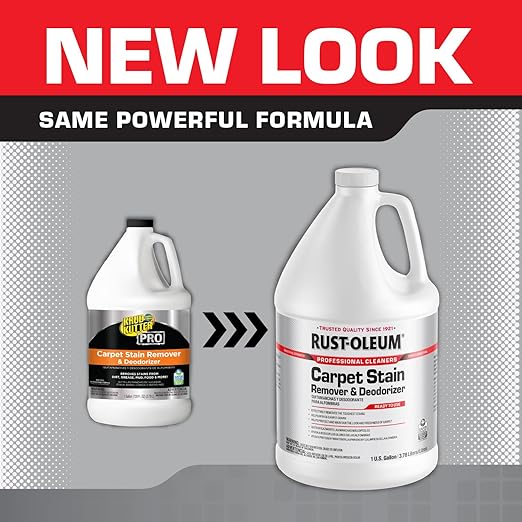 Rust-Oleum Professional Cleaners Carpet Stain Remover &amp Deodorizer | One Gallon (128oz) | Ready to Use Refill Bottle | Professional Strength