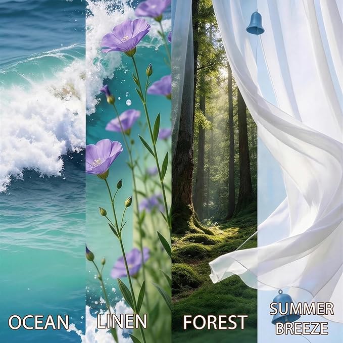 Plug In Air Freshener Refills Ocean Breeze Fresh Linen Bohemia Forest &amp Winds In Summer Scent For Home 12 Count Plug-In Fragrance Refill Compatible with Air Wick &amp Glade Not Include Glad