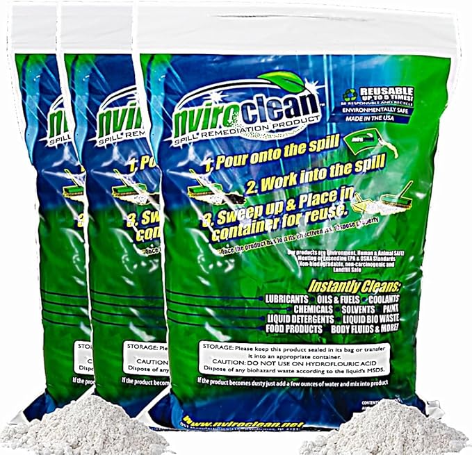 2 LB (Pack of 3) - Absorbs up to 96 LBS! Super Absorbent &amp Encapsulant for Home Cleanup Kit - Quick Fix for Kitchen Spills Pet Messes &amp Household Accidents