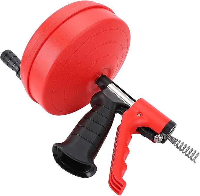 Plumbing Snake Drain Cleaner for Toilet Sink Bathtub 65 Manganese Steel Spring Manual and Drill Modes Compatible With 50-75mm Pipes