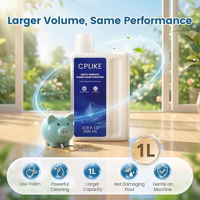 Floor Cleaning Solution Compatible with Dreame Cleaning Solution Multi-Surface Floor Cleaner for All Dreame Wet Dry Vacuum Cleaners &amp Robot Vacuums 33.8 fl oz