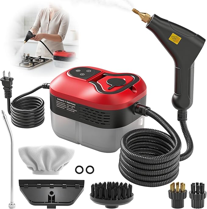 Saker Handheld Steam Cleaner for Home6-Level Adjustable Steamer for CleaningPortable Steam CleanerPortable Steamer for Cleaning with 1200ML Water TankSuitable for KitchenBathroomLiving Room