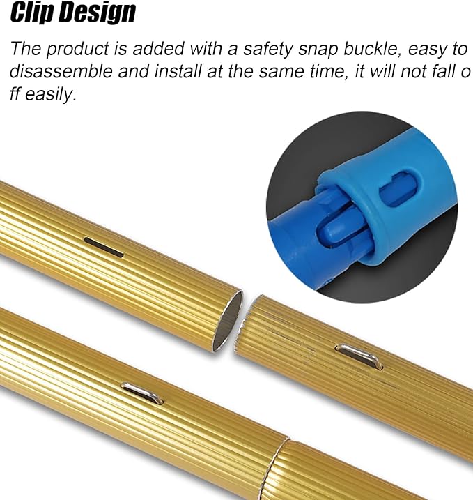 30 34 40 FT High Window Cleaning Rods Aluminum Alloy Glass Cleaner Tool/Dust Scraper Poles for Apartment Lobby Shopping Malls Extendable Windows Washing Kit with Scraper &amp